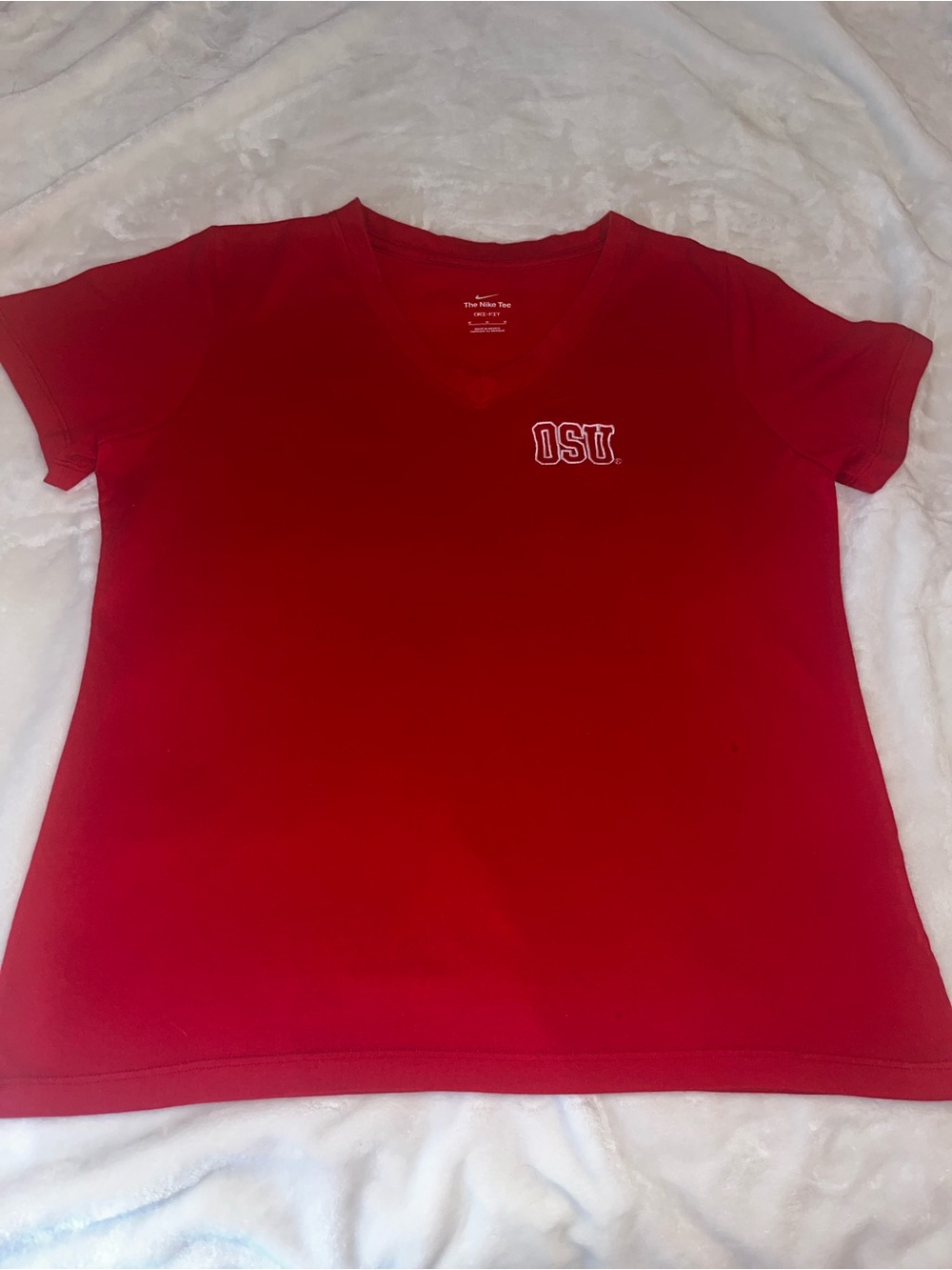Nike Red OSU V-Neck Short Sleeve Tee